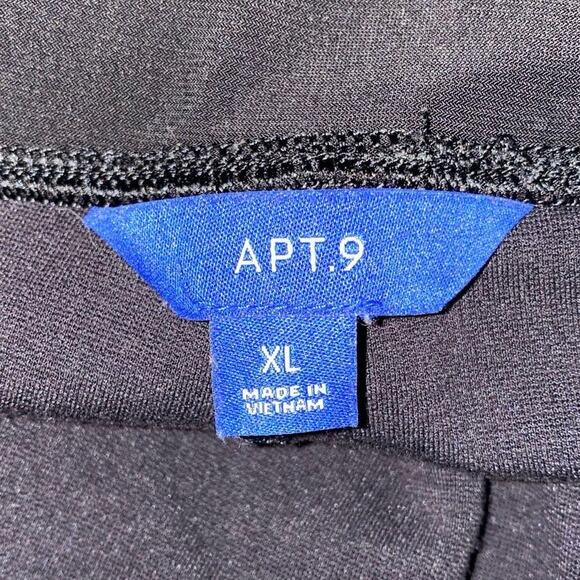 2 Apt. 9 XL Tummy-Control Ponte Leggings Black knit mid rise Rayon Nylon Spandex - Picture 5 of 9